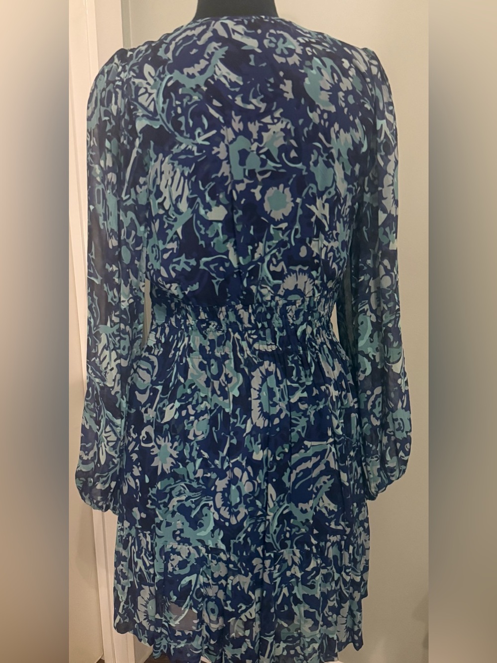 Anthropologie BL motif dress blue/teal - Picture 3 of 6